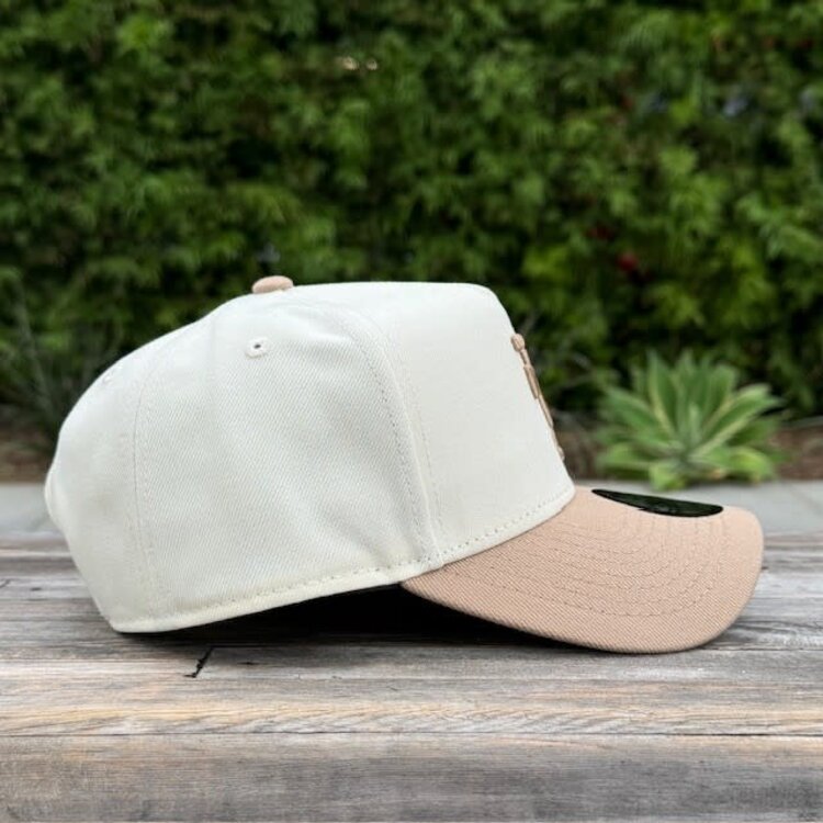 New Era LA Dodgers Upside Down Ivory/Lt Khaki 940 A-Frame