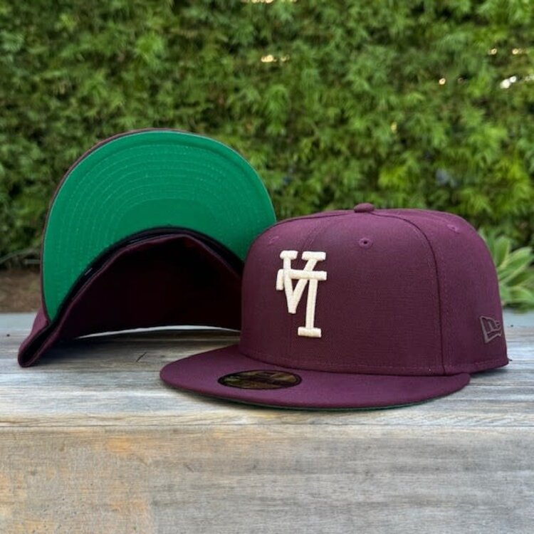 New Era LA Upside Down Maroon Ivory