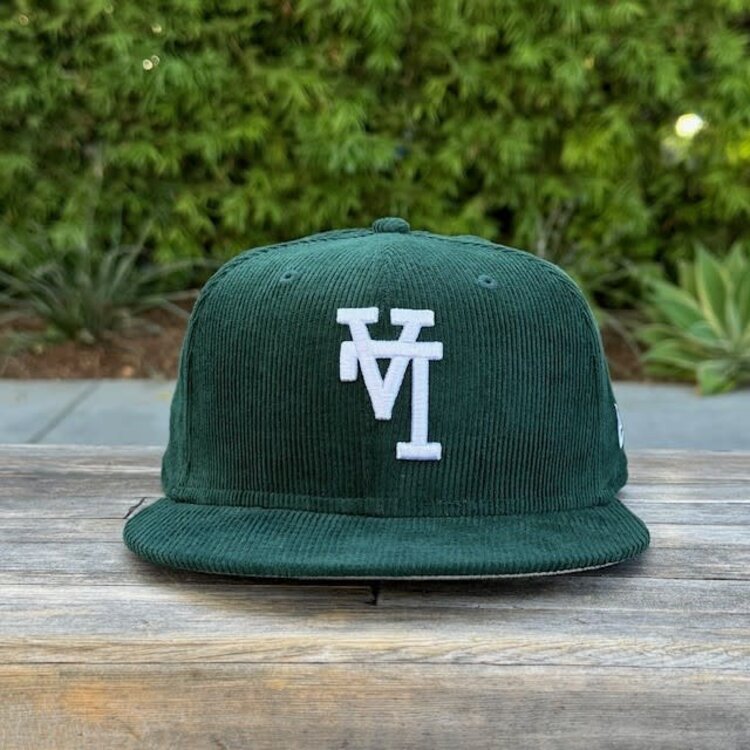 New Era LA Upside Down Dark Green Corduroy