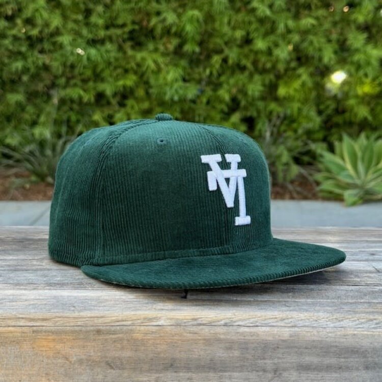 New Era LA Upside Down Dark Green Corduroy