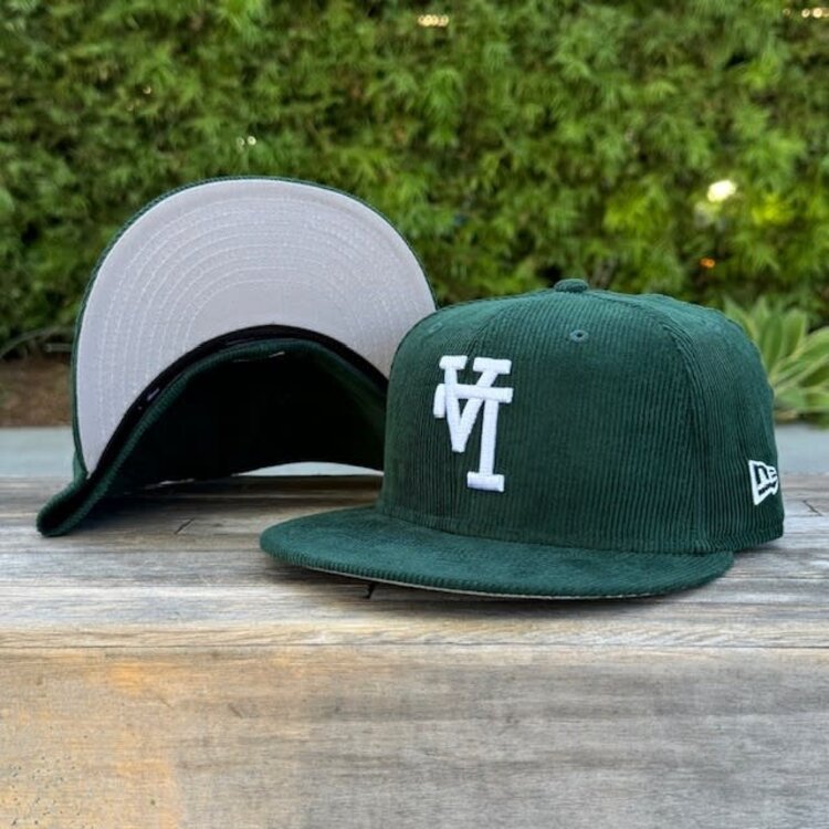 New Era LA Upside Down Dark Green Corduroy