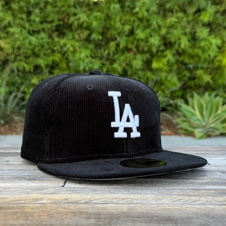 New Era LA Dodgers Black White Corduroy Gray UV