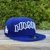 New Era Dodgers OE Sketch Royal Glow White Fitted