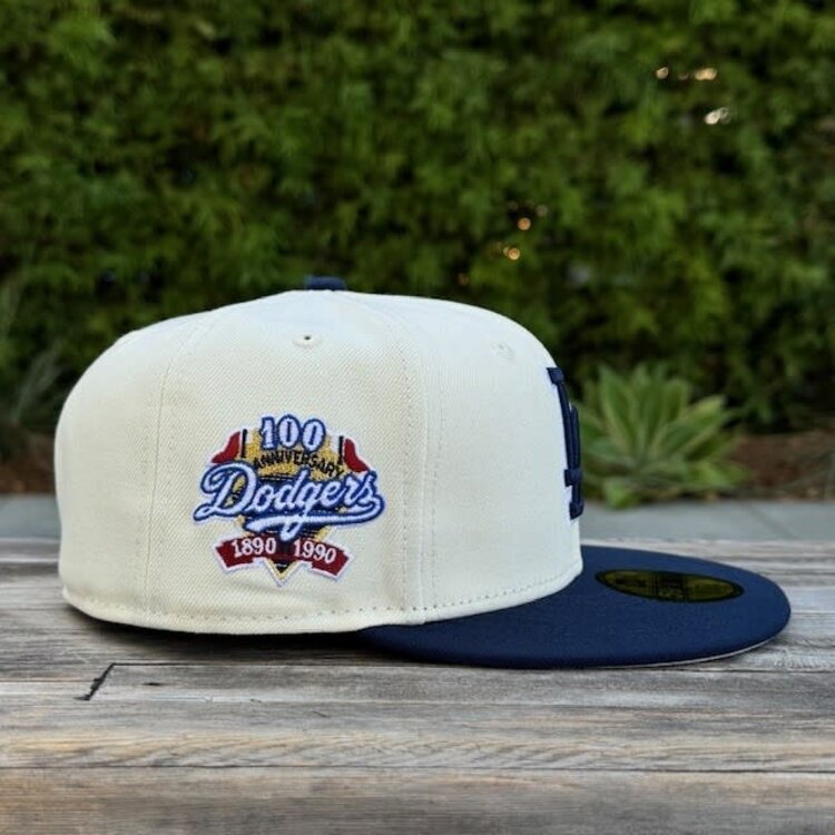 New Era LA Ivory/Navy 100th Anniv SP Gray UV Fitted