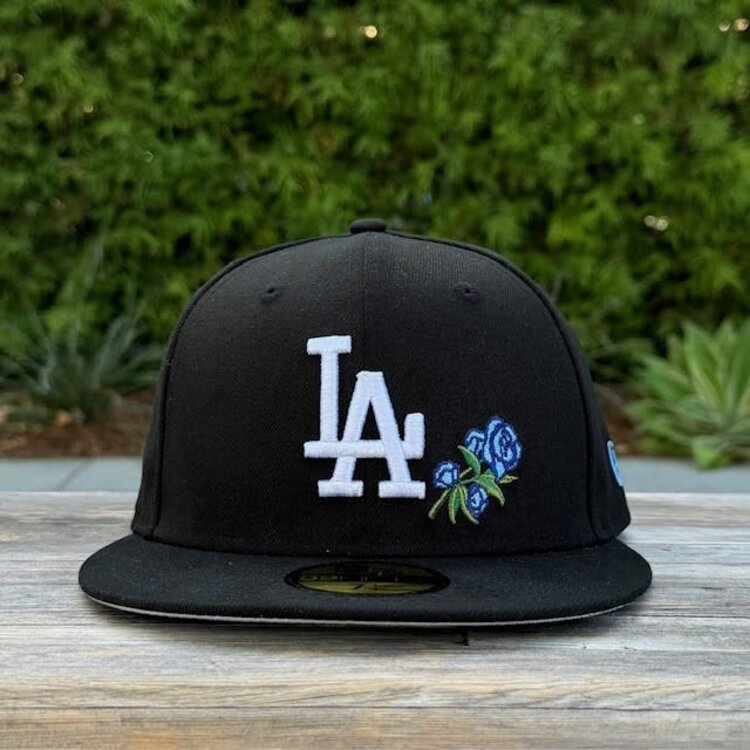 New Era LA BW Side Stem Blue Rose Fitted