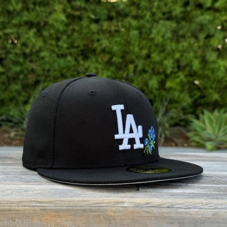 New Era LA BW Side Stem Blue Rose Fitted