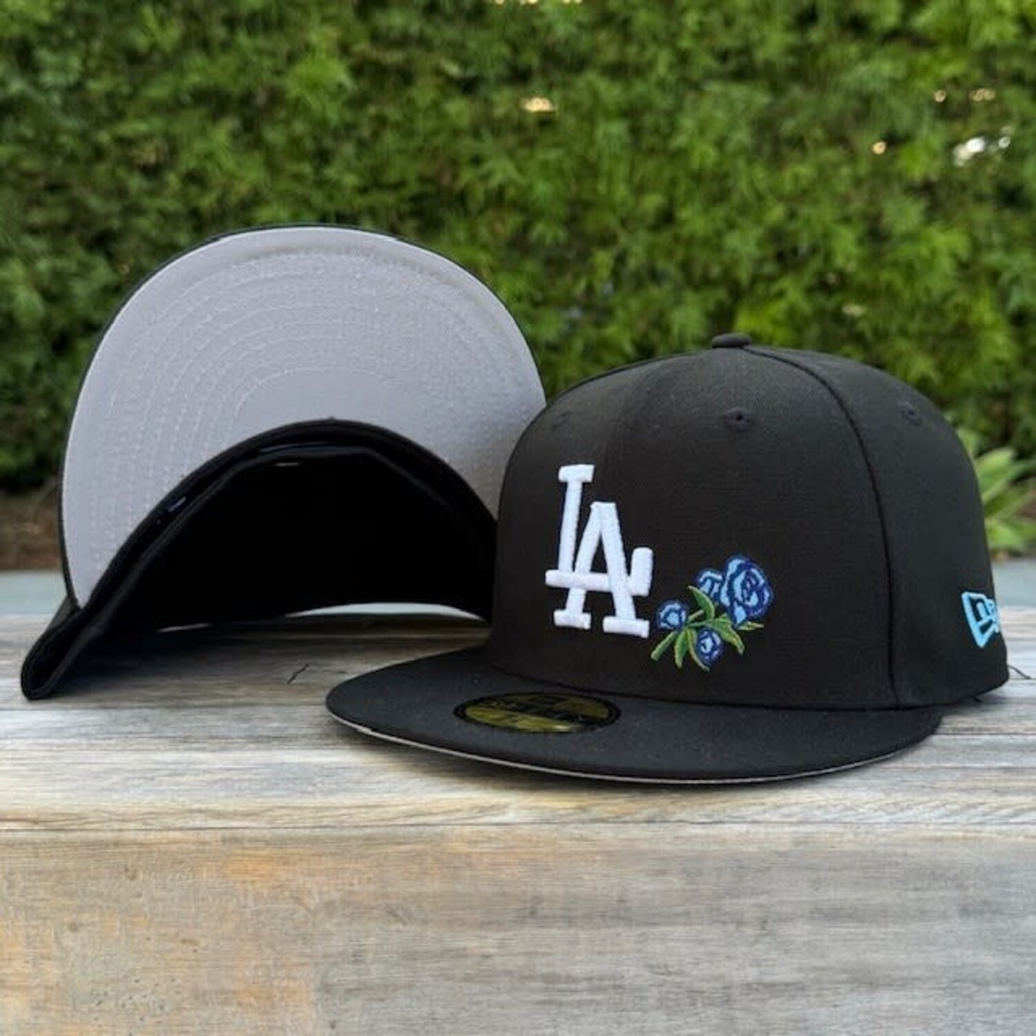 LA BW Side Stem Blue Rose Fitted - The Locker Room of Downey