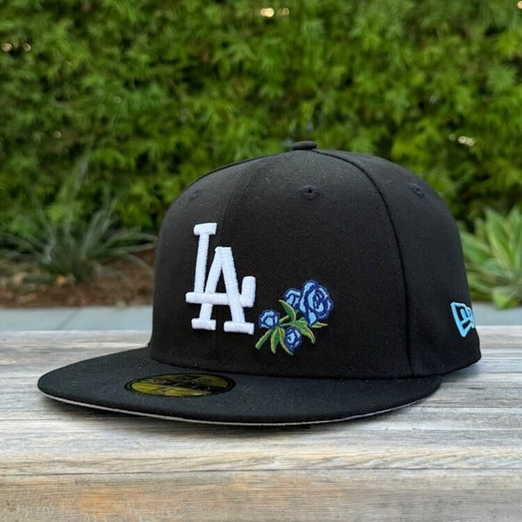 New Era LA BW Side Stem Blue Rose Fitted