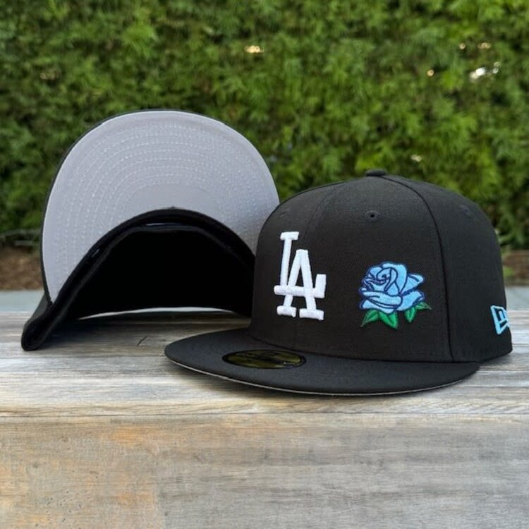 New Era LA BW Full Bloom Blue Rose Fitted