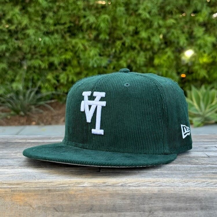 New Era LA Upside Down Dark Green Corduroy
