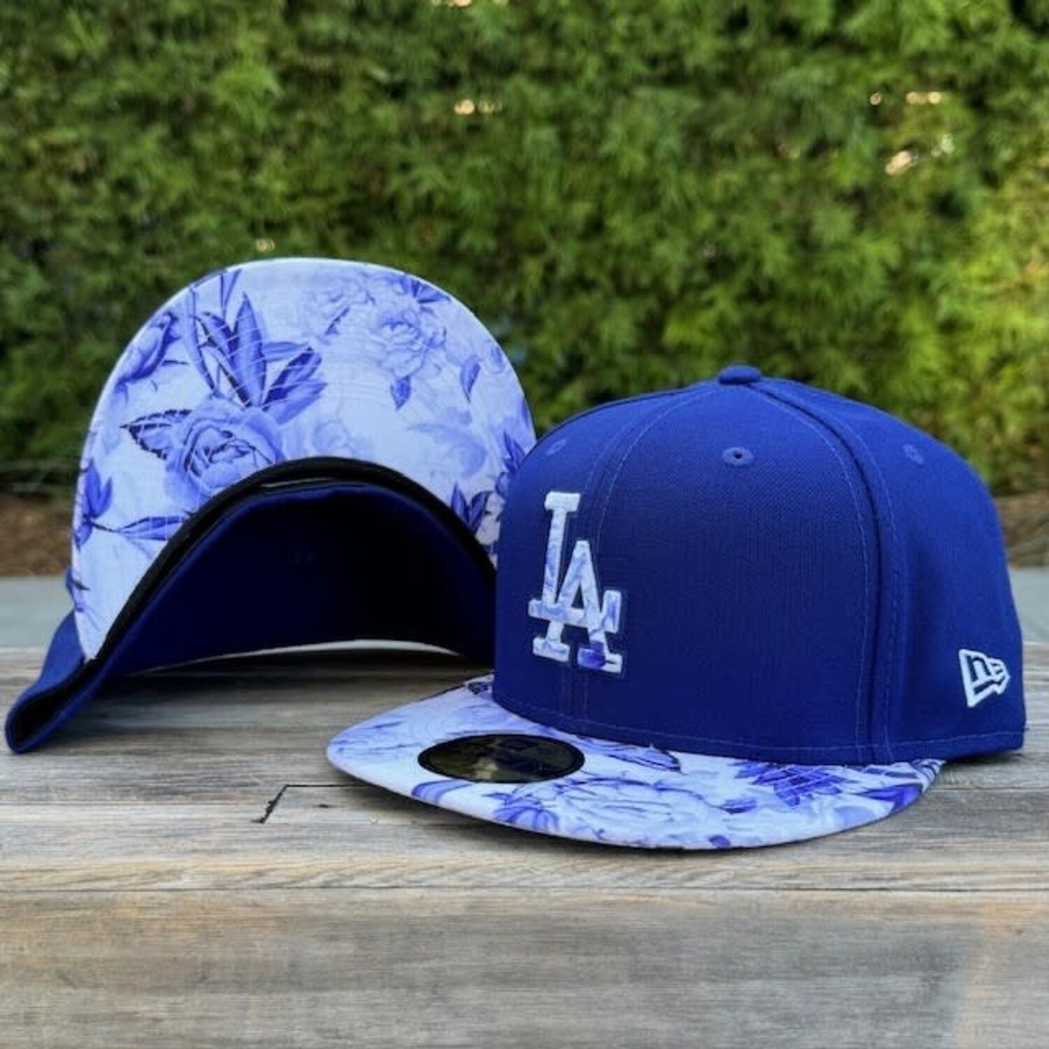 Blue Los Angeles Dodgers SnapBack with Floral Embroidery New Era Women main image 3