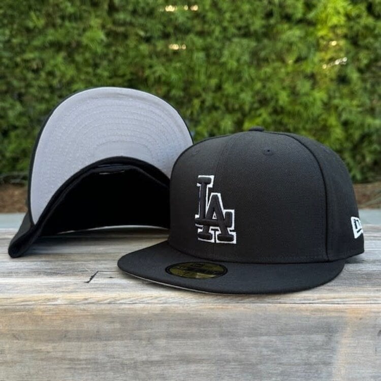 New Era LA Dodgers Black Black-White