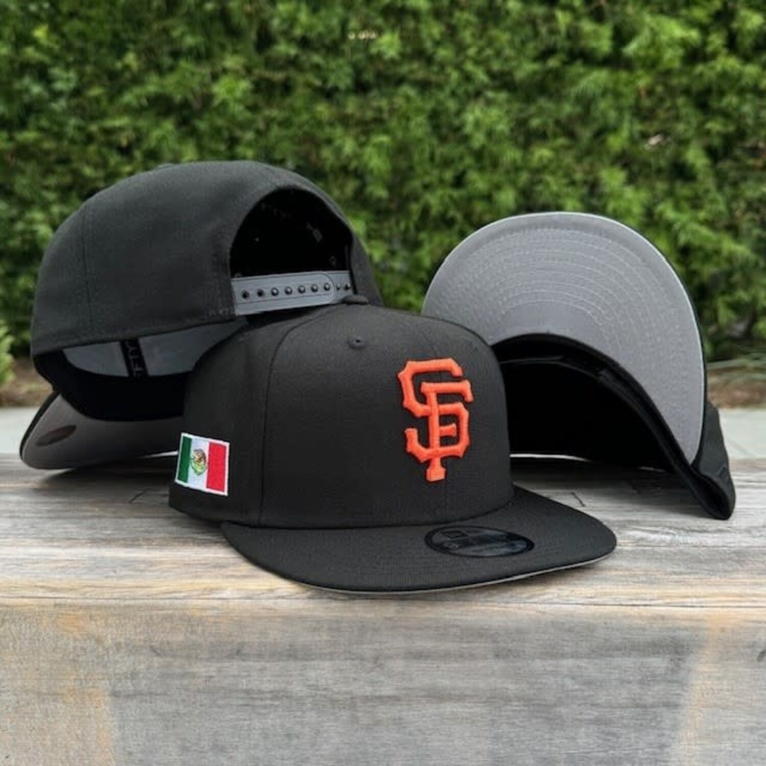 SF Giants Black Mexico Flag Side Patch 950 - The Locker Room of Downey