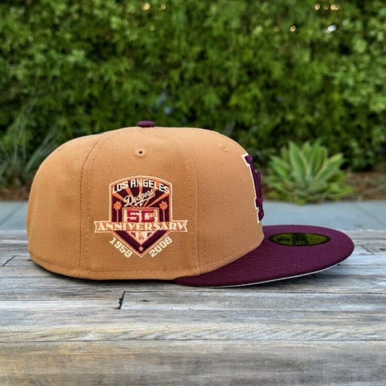 New Era LA Dodgers Bronze/Maroon 50th Anniv 5950 Fitted