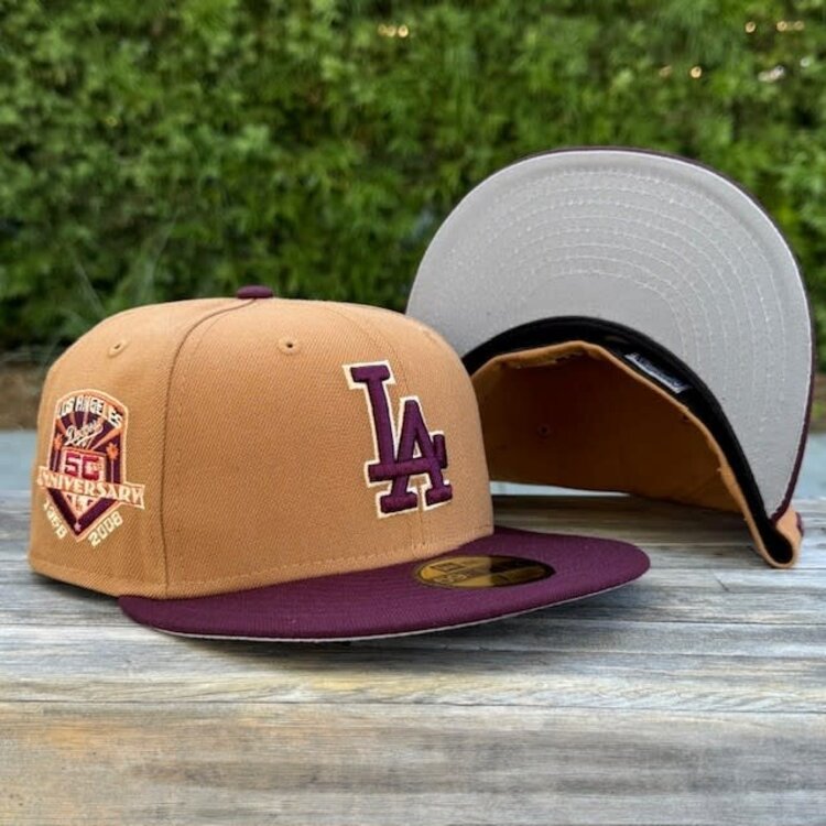 New Era LA Dodgers Bronze/Maroon 50th Anniv 5950 Fitted