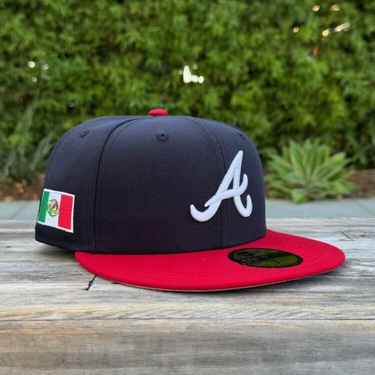 New Era Braves Navy/Red Mexico Flag SP Fitted