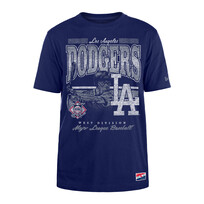 New Era Dodgers Men's NE Retro Ball Player Royal SS Tee