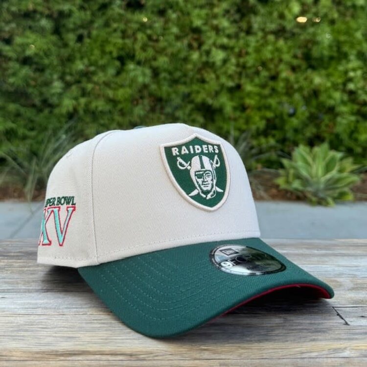 New Era Raiders Stone/Dark Green Superbowl XV Red UV 940 A-Frame