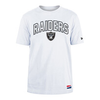 New Era Raiders Men's NE Arch Shield White SS Tee