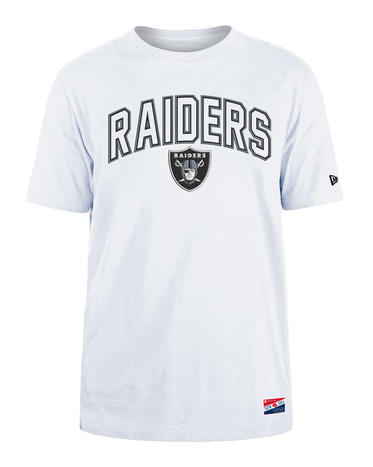 New Era Raiders Men's NE Arch Shield White SS Tee
