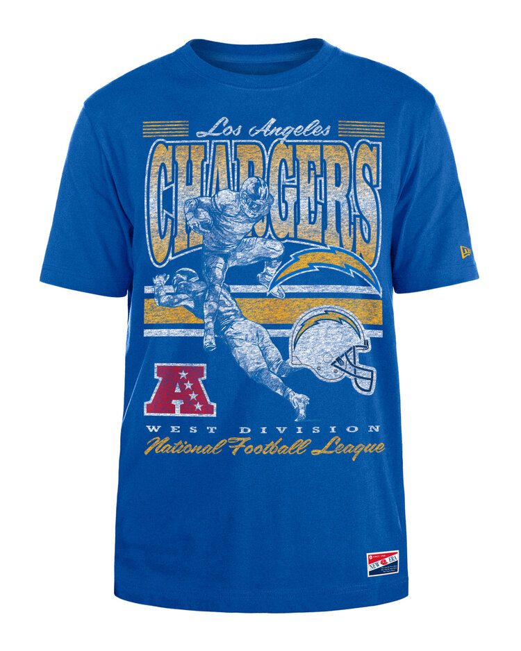 New Era Chargers Men's NE Retro NFL Player Blue SS Tee