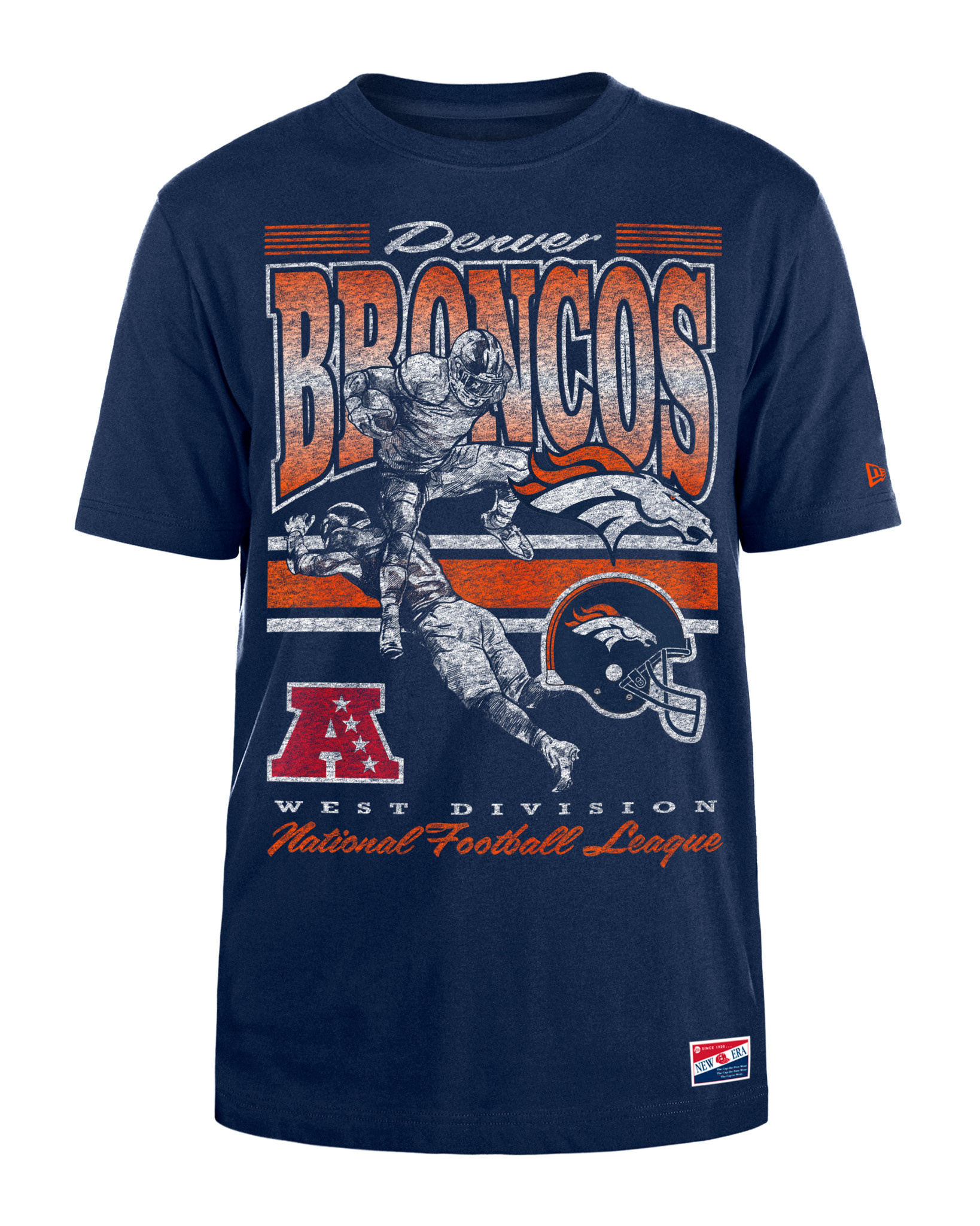 Broncos Men s NE Retro NFL Player Navy SS Tee The Locker Room of Downey
