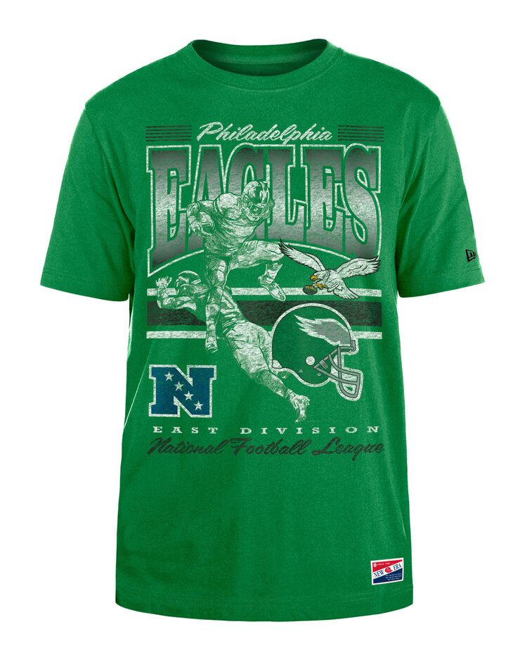 New Era Eagles Men's NE Retro NFL Player Green SS Tee