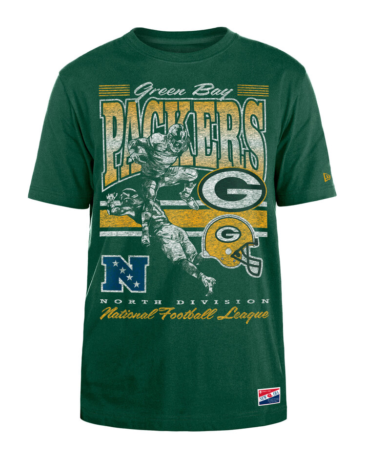 New Era Packers Men's NE Retro NFL Player Green SS Tee