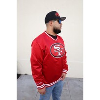 Mitchell and Ness SF 49ers Men's Mitchell & Ness Red Satin Pullover