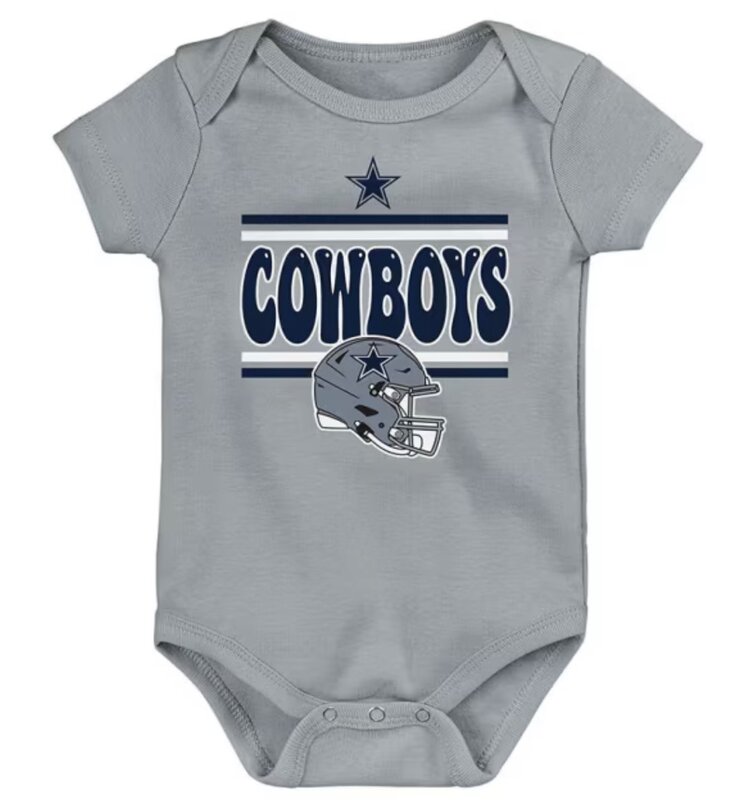 DCM Cowboys Infant Play Day 3-Piece Creeper Set