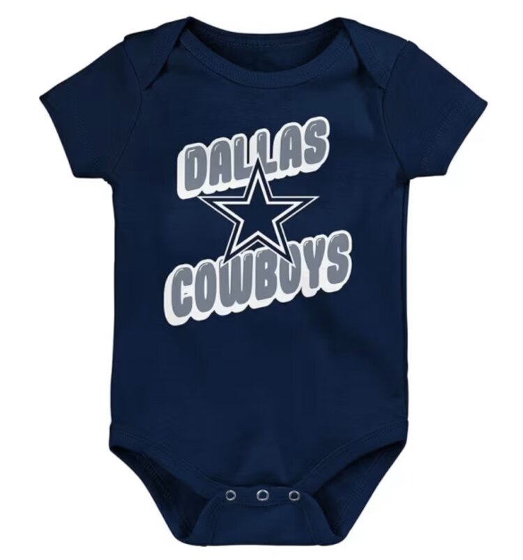 DCM Cowboys Infant Play Day 3-Piece Creeper Set