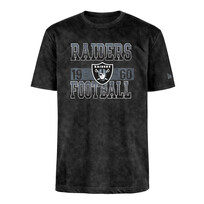 New Era Raiders Men's NE Block + 1960 Black Mineral Wash SS Tee