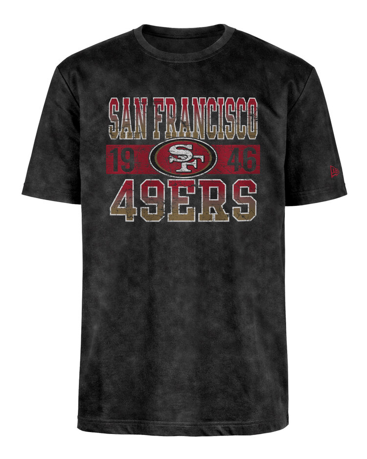 New Era 49ers Men's NE Block + 1946 Black Mineral Wash SS Tee