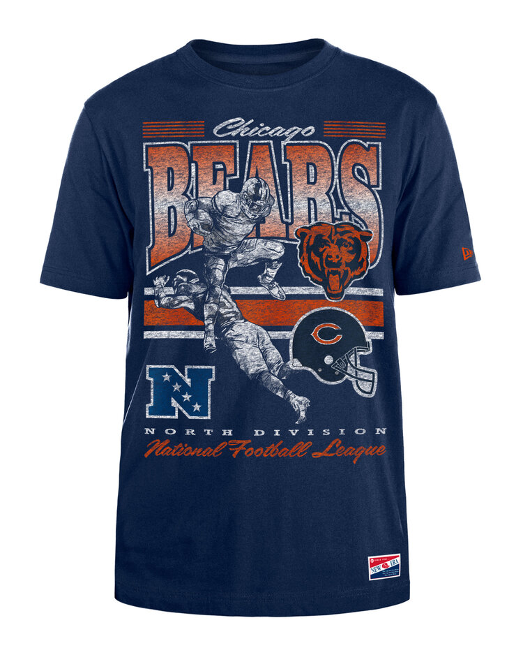 New Era Bears Men's NE Retro NFL Player Navy SS Tee