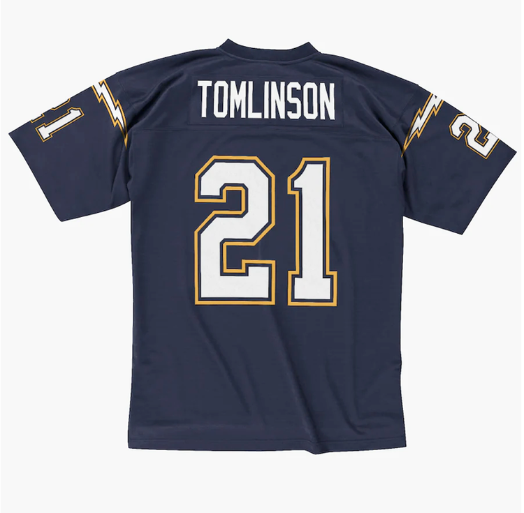Mitchell and Ness Chargers Men's M&N 2006 LaDainian Tomlinson #21 Jersey Navy