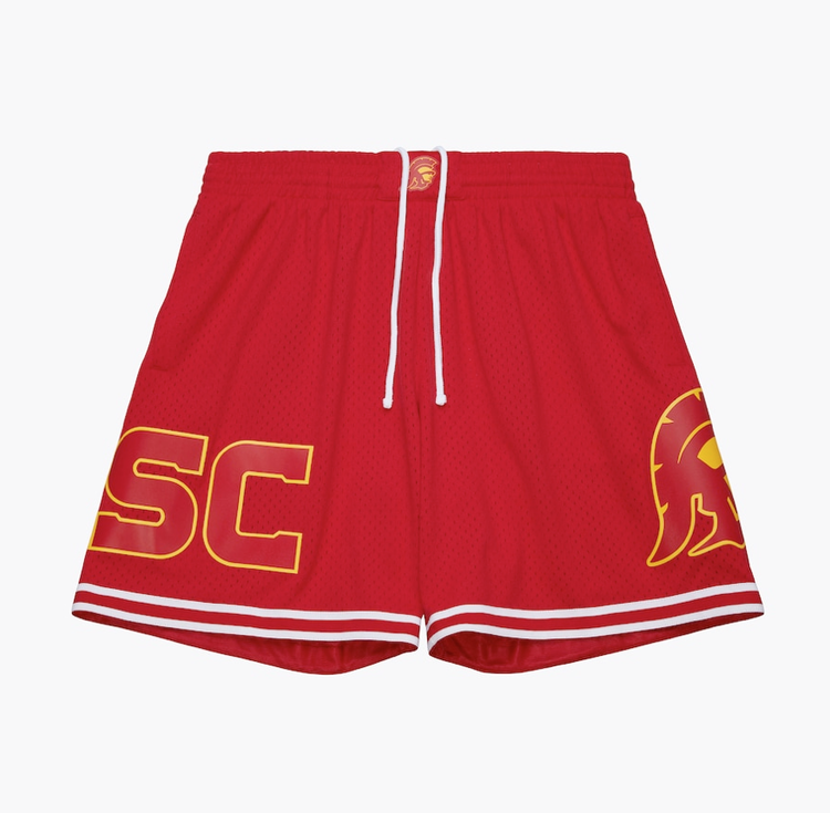 Mitchell and Ness USC Trojans M&N Team ID 7 Inch Mesh Shorts