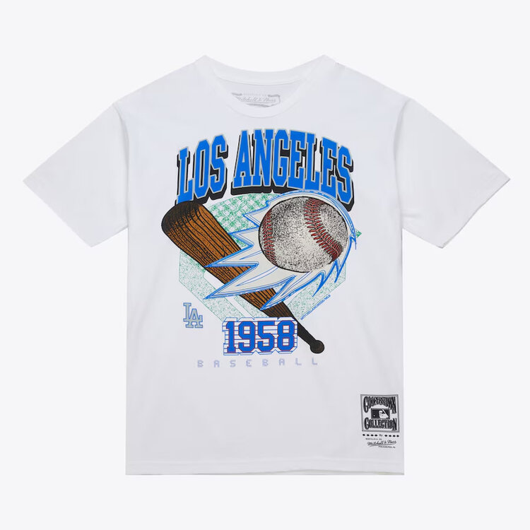 Mitchell and Ness LA Dodgers M&N Swagger Graphic Tee White