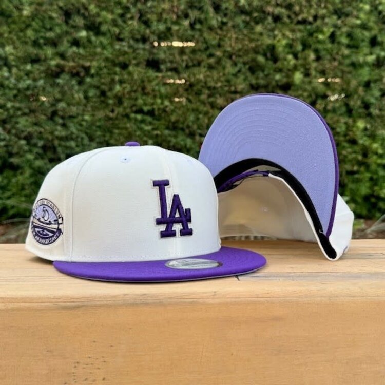 New Era LA Dodgers Ivory/Purple 50th Stadium Anniversary 950 Snapback