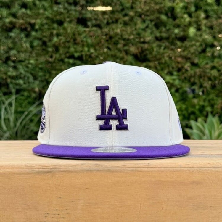New Era LA Dodgers Ivory/Purple 50th Stadium Anniversary 950 Snapback