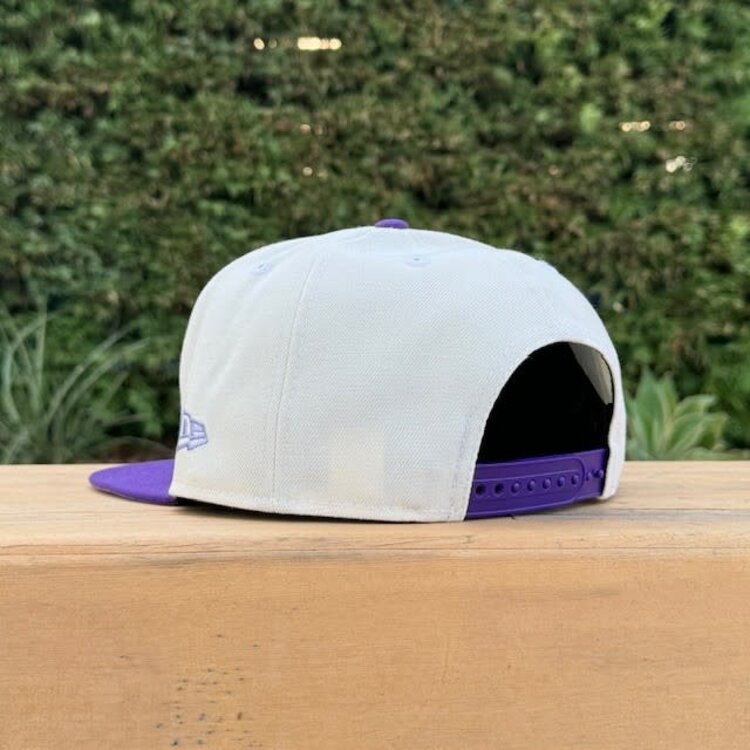 New Era LA Dodgers Ivory/Purple 50th Stadium Anniversary 950 Snapback