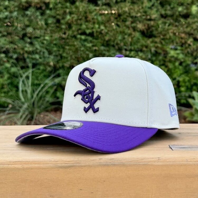 New Era White Sox Ivory/Purple 75 Years 940 A-Frame