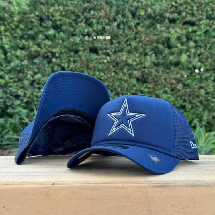 New Era Cowboys Navy Evergreen Star Foam Front 940 A-Frame Trucker