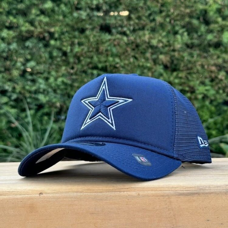 New Era Cowboys Navy Evergreen Star Foam Front 940 A-Frame Trucker