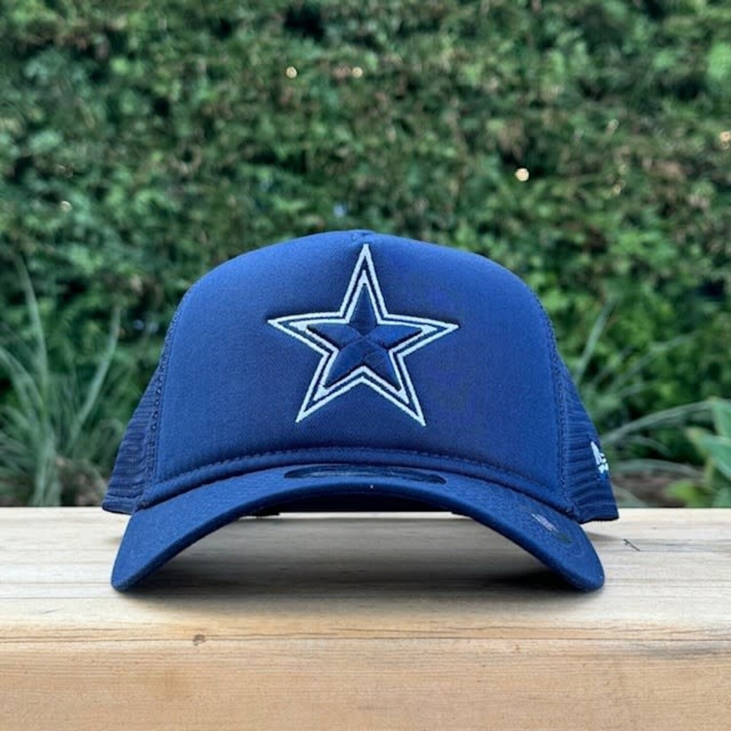 Cowboys Navy Evergreen Star Foam Front 940 A-Frame Trucker - The