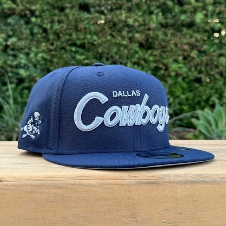 New Era Cowboys Snap Script Snapback Navy