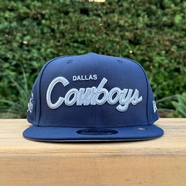 New Era Cowboys Snap Script Snapback Navy