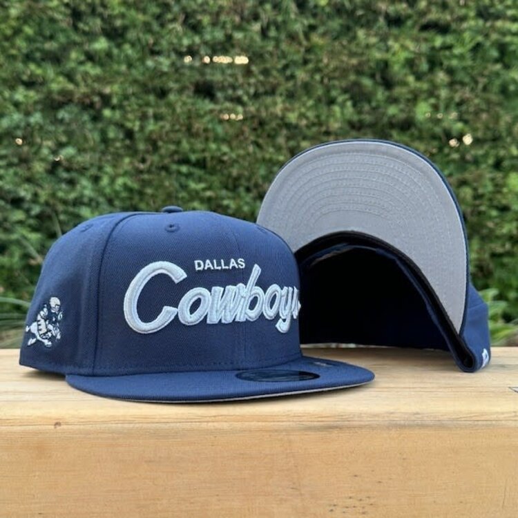 New Era Cowboys Snap Script Snapback Navy