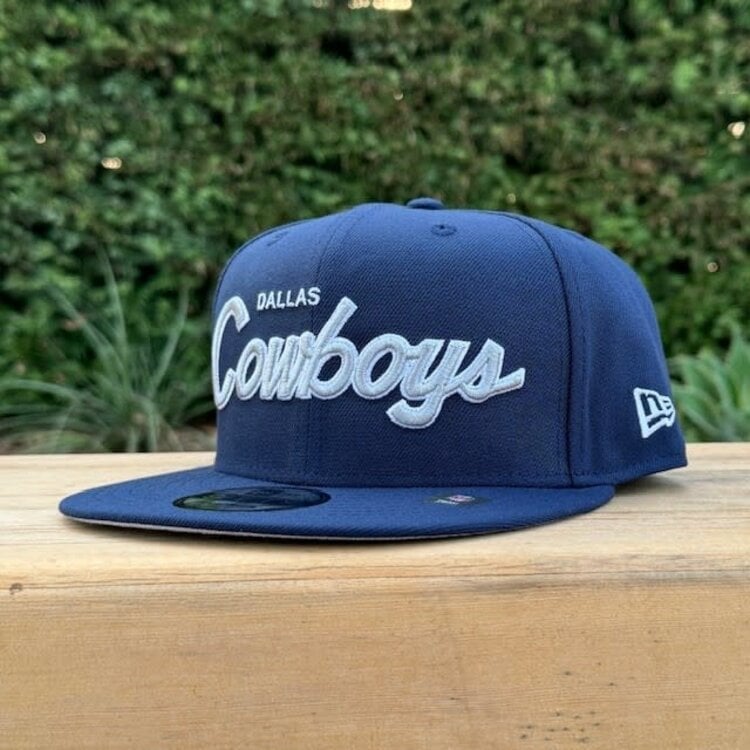 New Era Cowboys Snap Script Snapback Navy