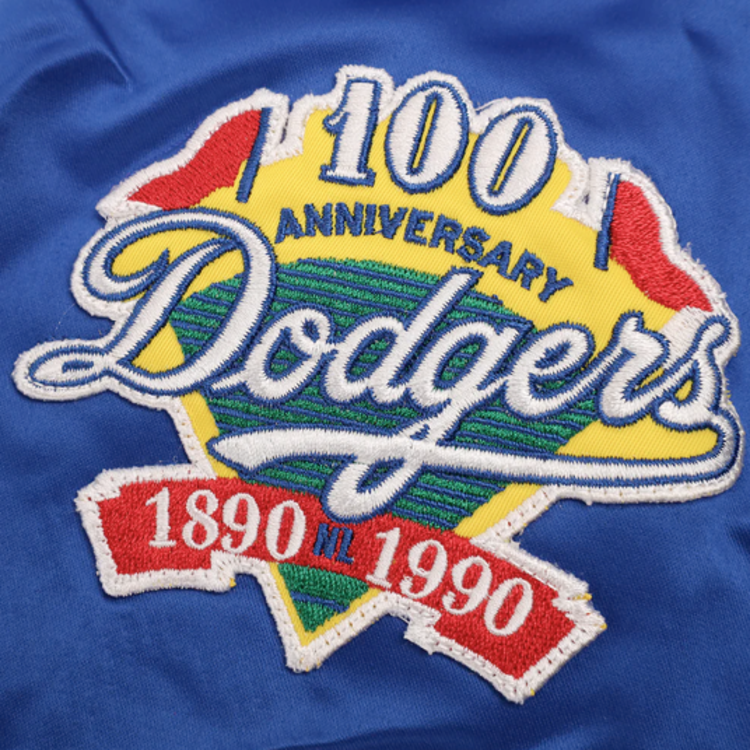 Mitchell and Ness LA Dodgers M&N Lightweight Satin Bomber Jacket Royal