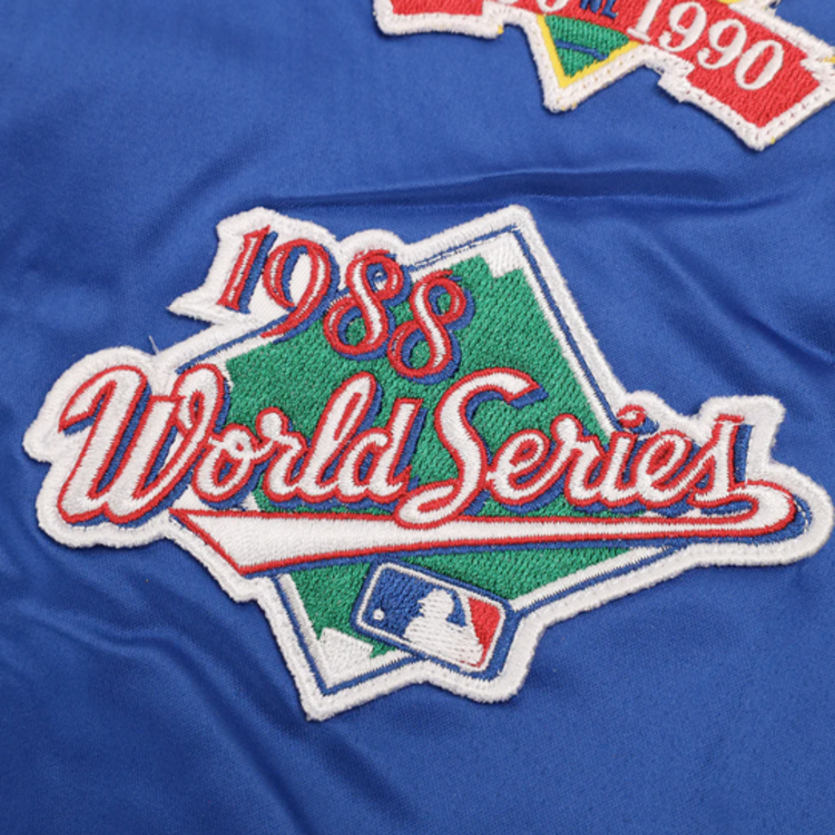 Mitchell and Ness LA Dodgers M&N Lightweight Satin Bomber Jacket Royal